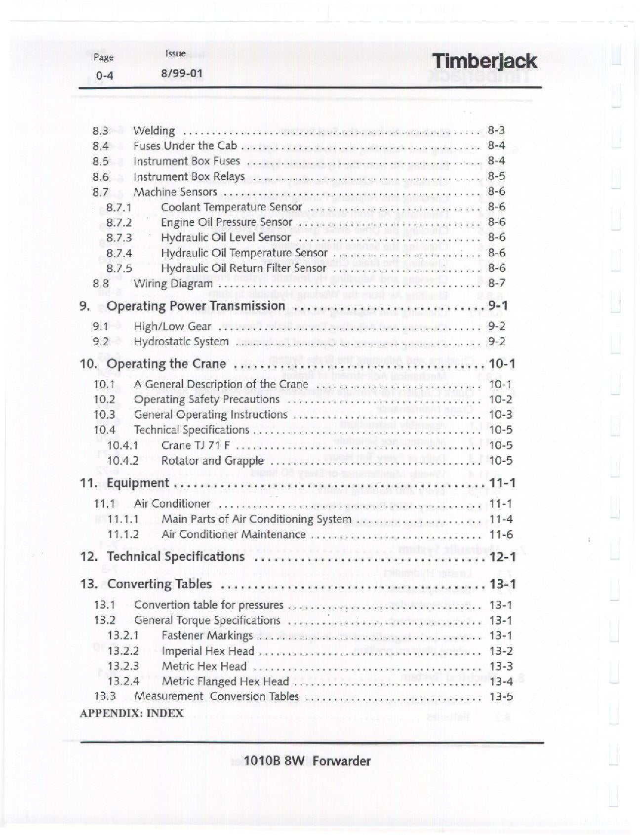 JOHN DEERE 1010B FORWARDER-BETRIEBSHANDBUCH NR. 1