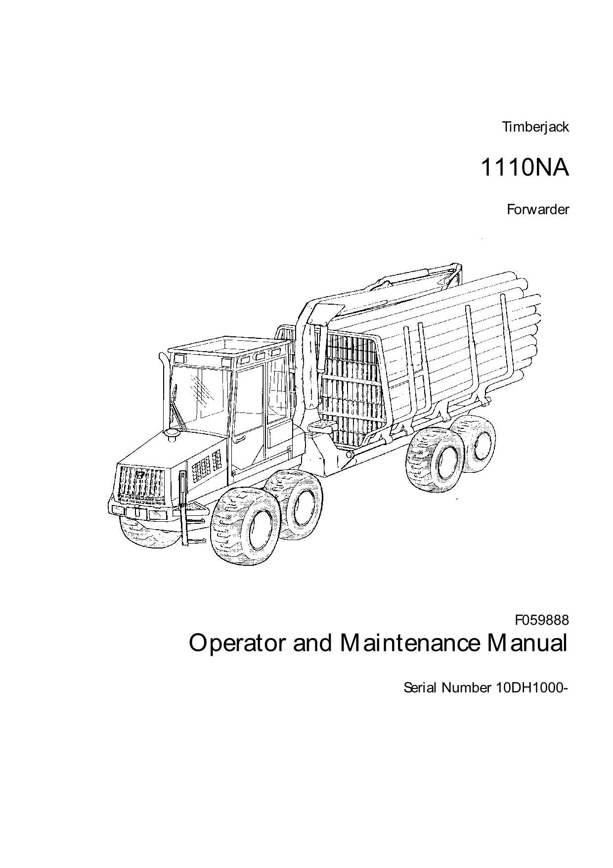 MANUEL D'UTILISATION DU TRANSPORTEUR JOHN DEERE 1110NA #1