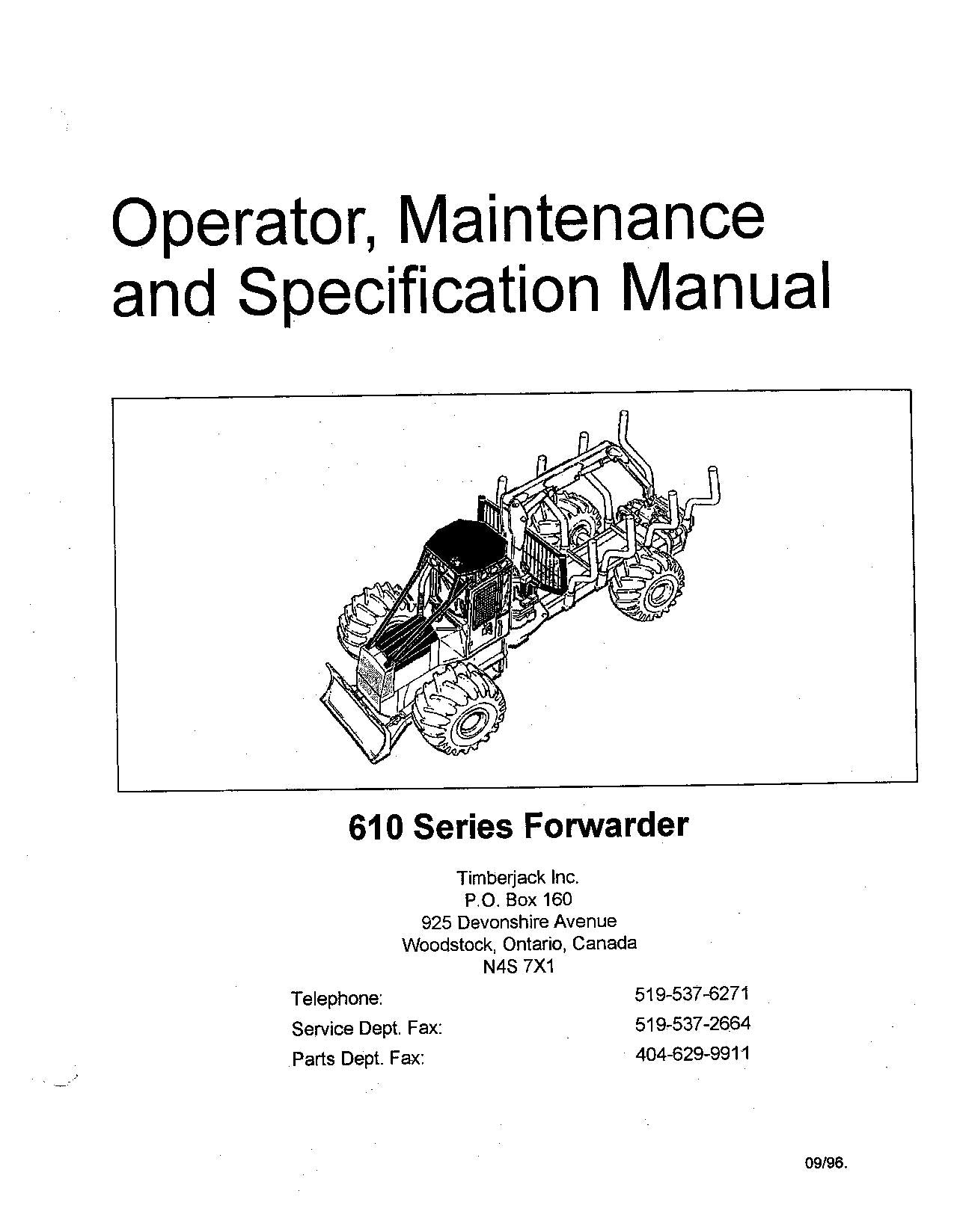 MANUEL D'UTILISATION DU TRANSPORTEUR JOHN DEERE 610 #1