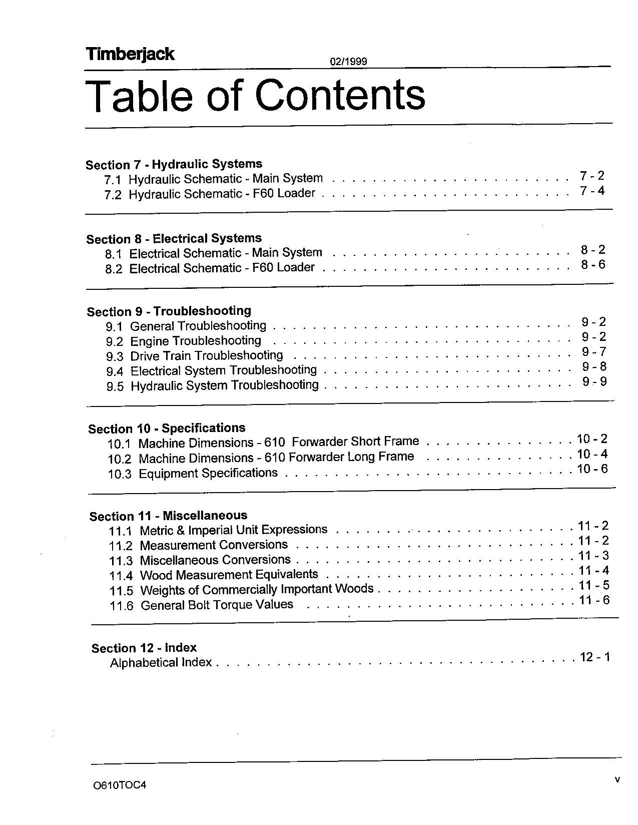 JOHN DEERE 610 FORWARDER OPERATORS MANUAL #2