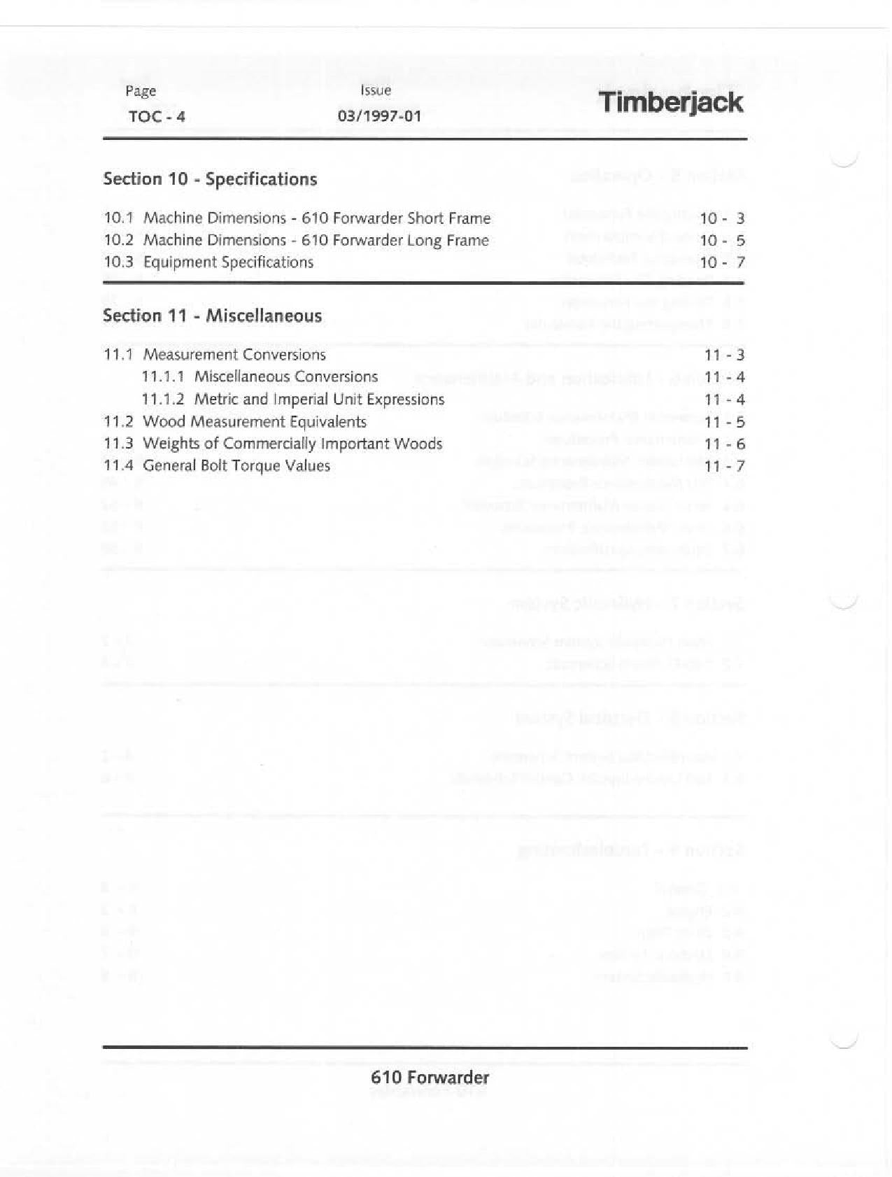 JOHN DEERE 610 FORWARDER OPERATORS MANUAL #4