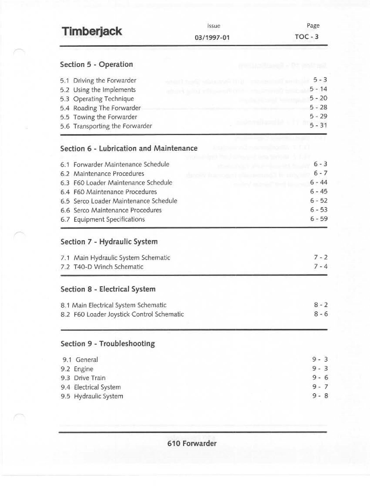 JOHN DEERE 610 FORWARDER OPERATORS MANUAL #4