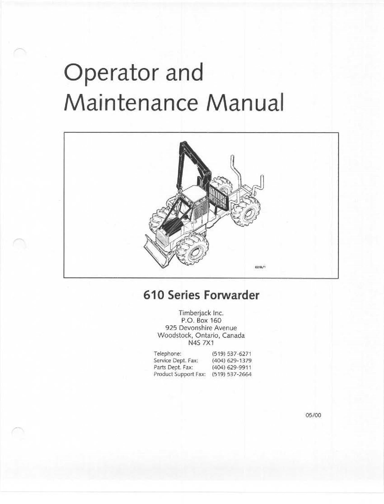 JOHN DEERE 610 FORWARDER OPERATORS MANUAL #4