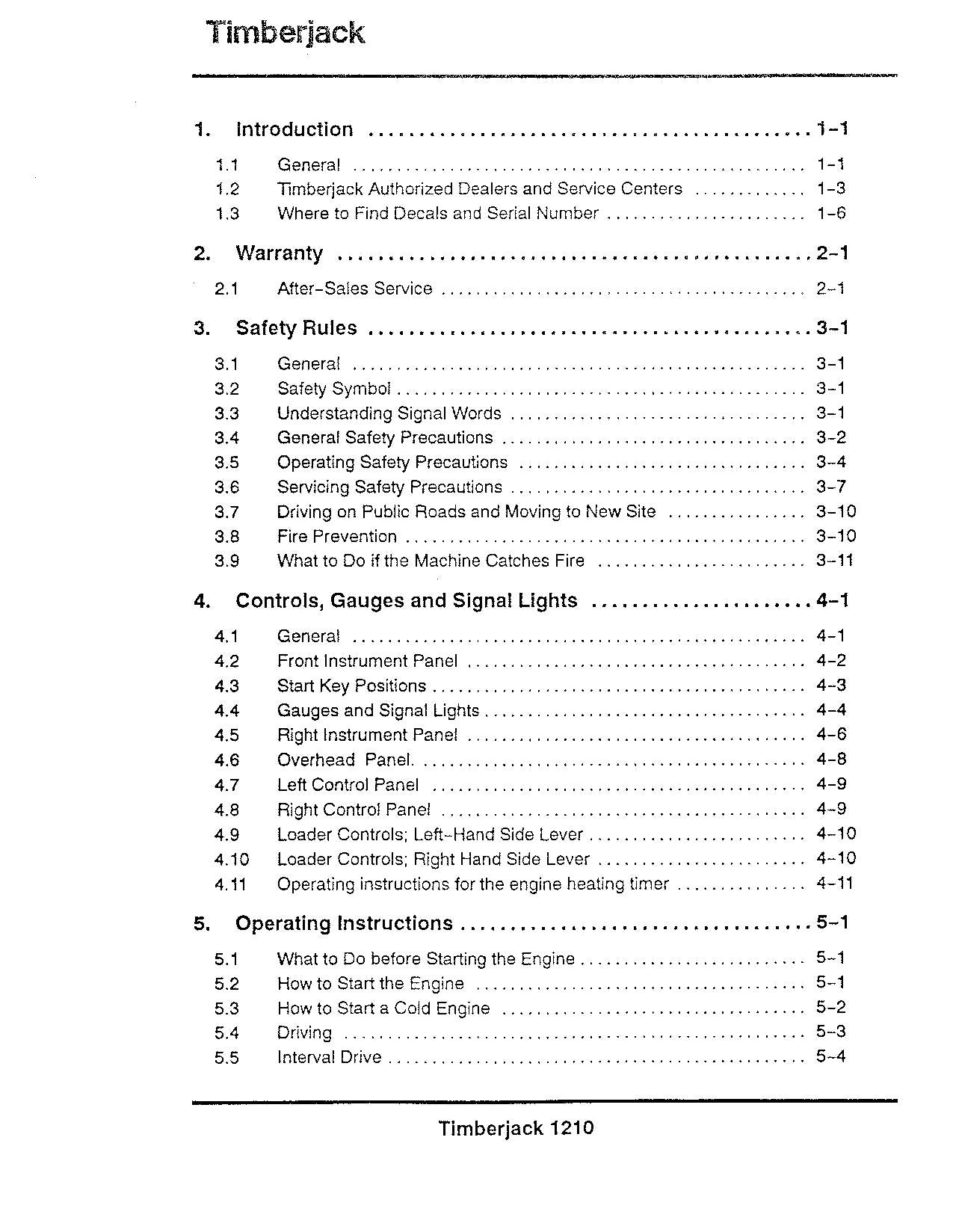 JOHN DEERE 1210 FORWARDER OPERATORS MANUAL #2