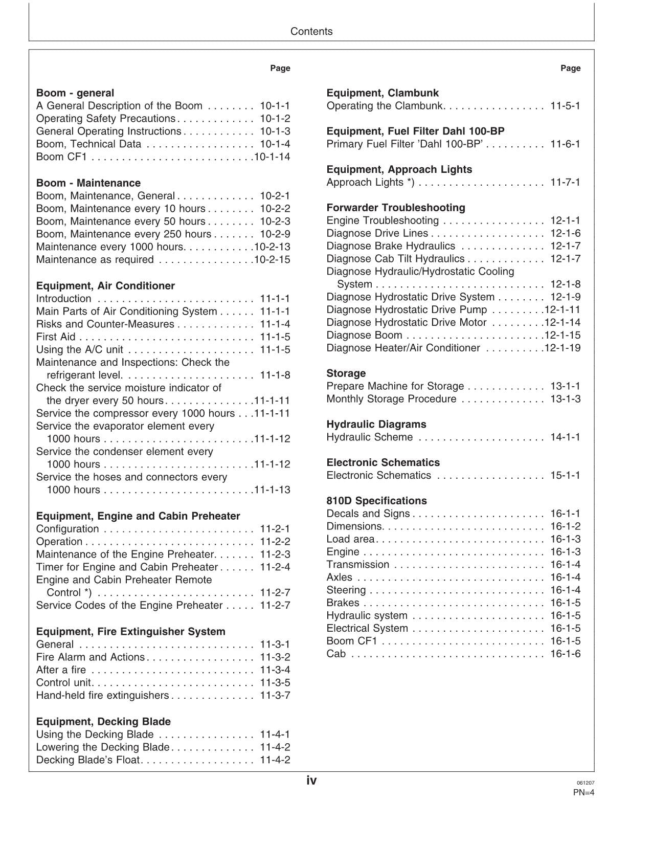 JOHN DEERE 810D FORWARDER OPERATORS MANUAL #1