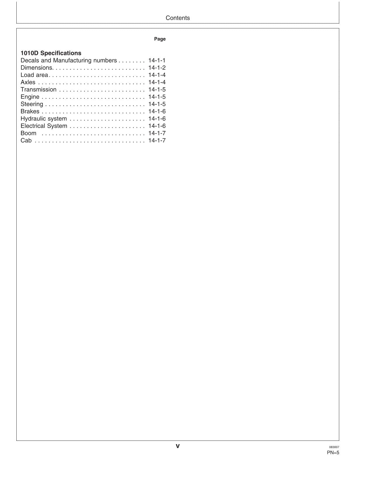 JOHN DEERE 1010D FORWARDER OPERATORS MANUAL #1