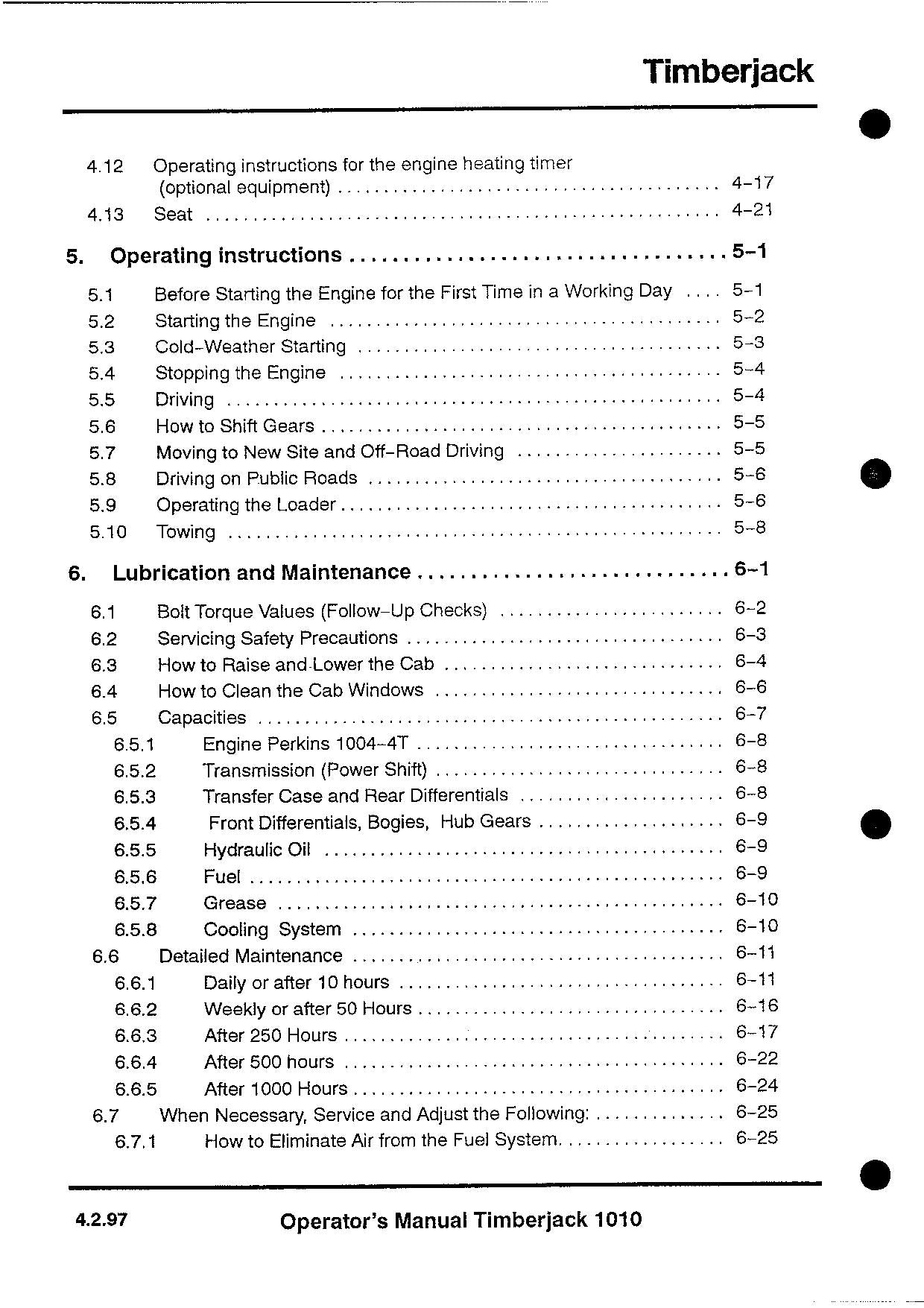 JOHN DEERE 1010 FORWARDER OPERATORS MANUAL #1