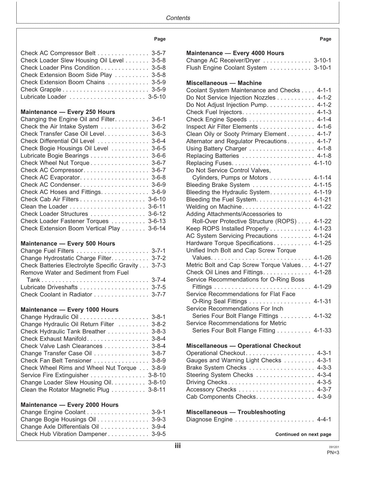 JOHN DEERE 1110NA FORWARDER OPERATORS MANUAL #2