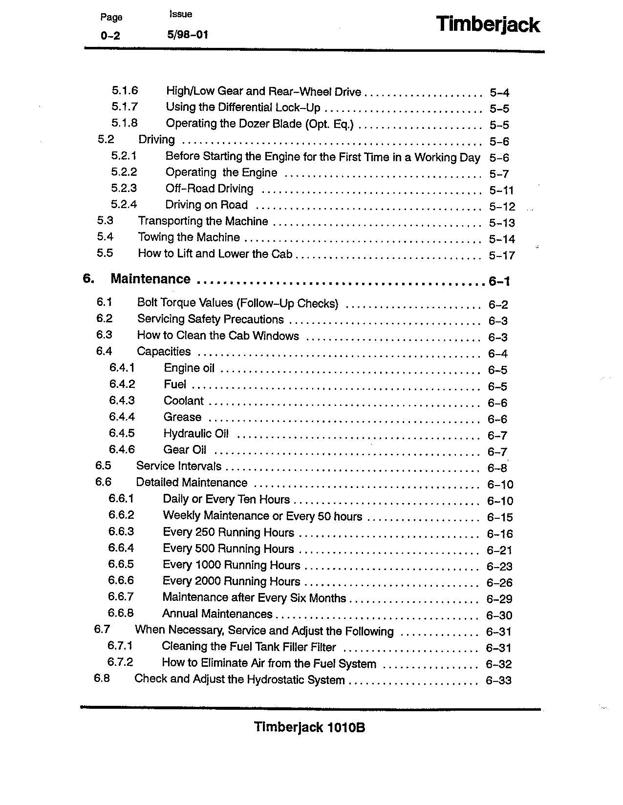 JOHN DEERE 1010B FORWARDER OPERATORS MANUAL #2