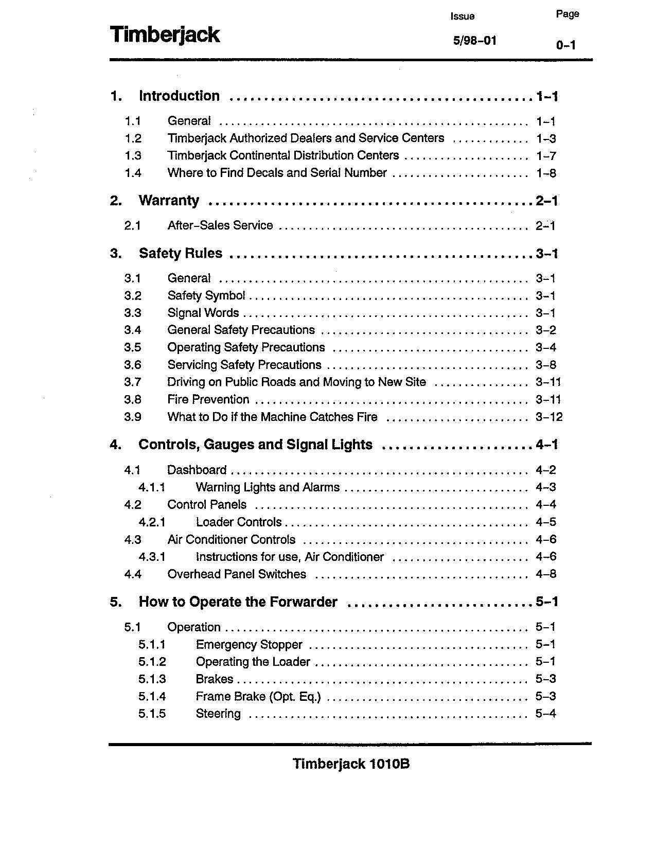 JOHN DEERE 1010B FORWARDER OPERATORS MANUAL #2