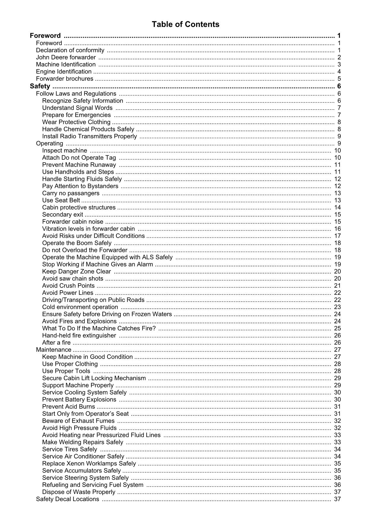 JOHN DEERE 1010E T3 FORWARDER OPERATORS MANUAL #2