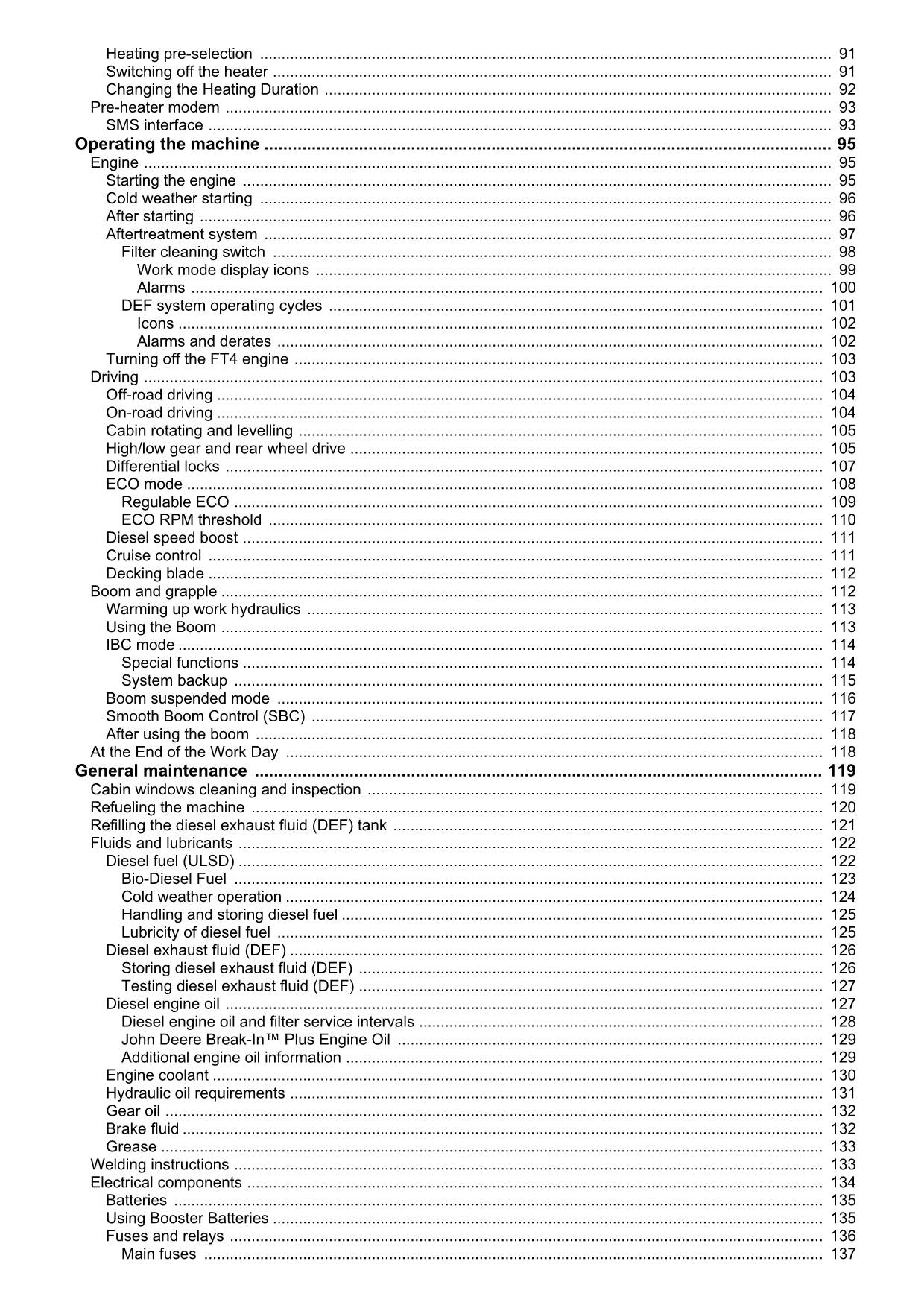 JOHN DEERE 1910G FORWARDER OPERATORS MANUAL #1