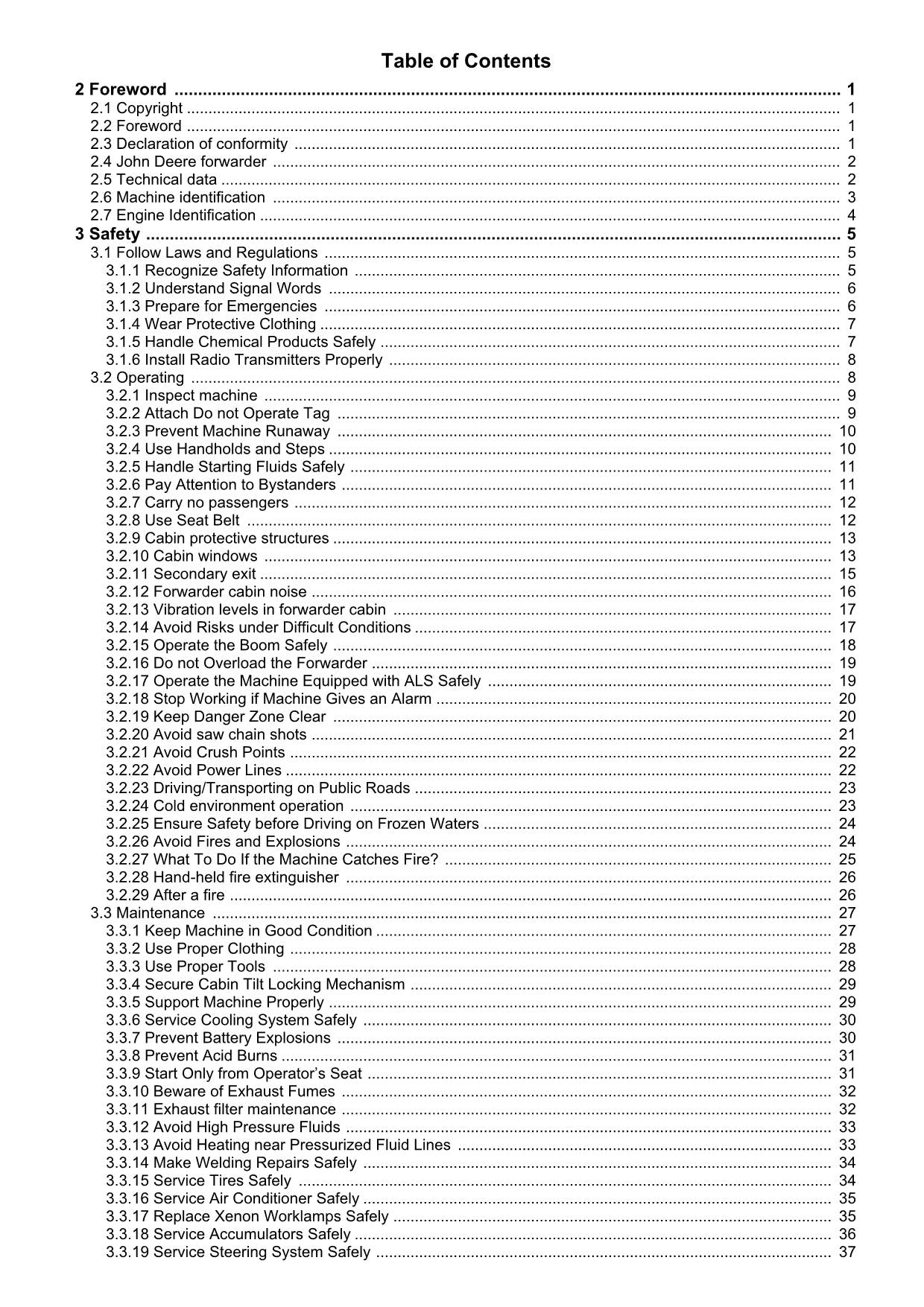 JOHN DEERE 1910E T3 FFC FORWARDER OPERATORS MANUAL F684858