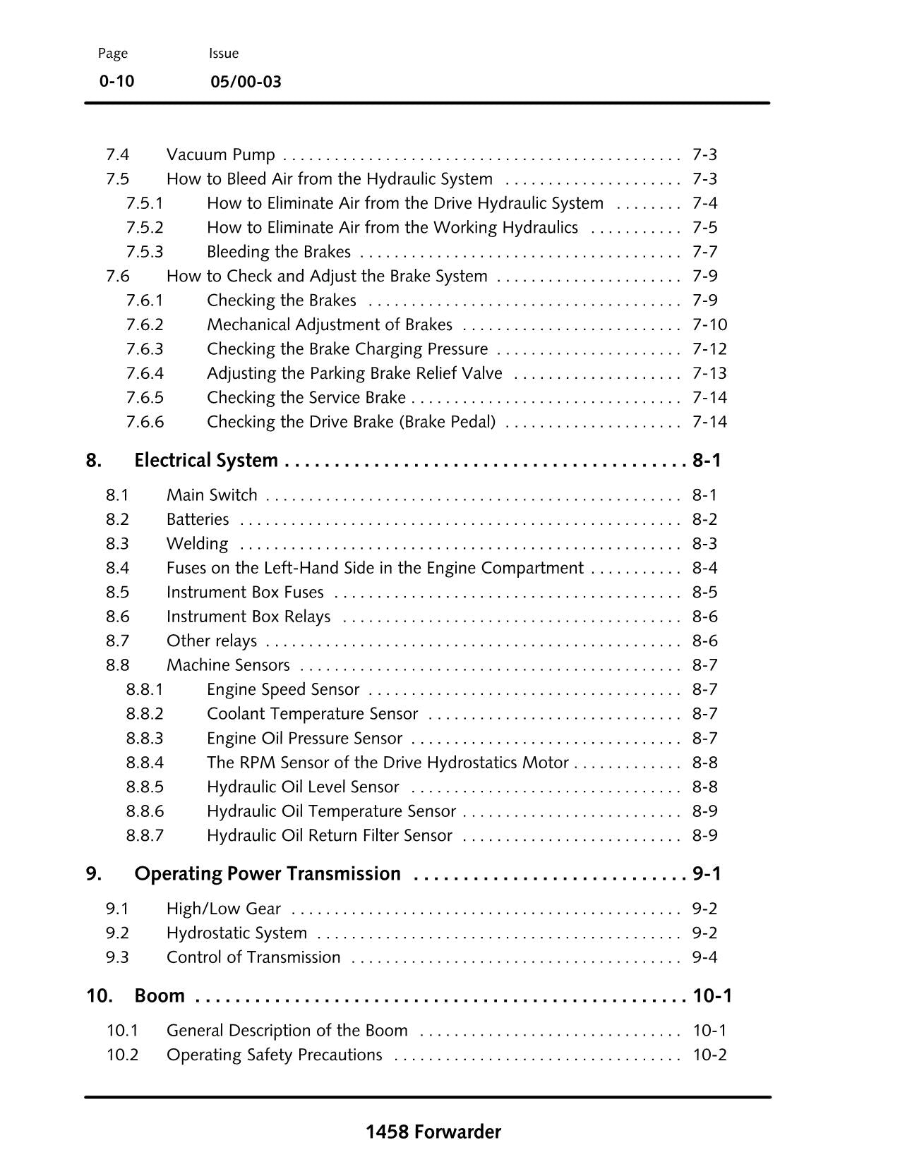 JOHN DEERE 1058 FORWARDER OPERATORS MANUAL #1