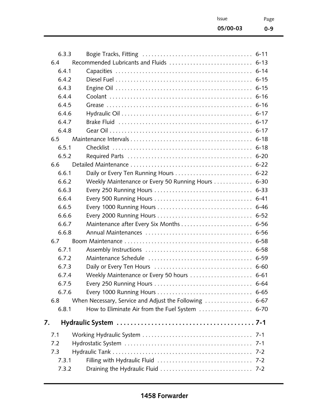 JOHN DEERE 1058 FORWARDER OPERATORS MANUAL #1