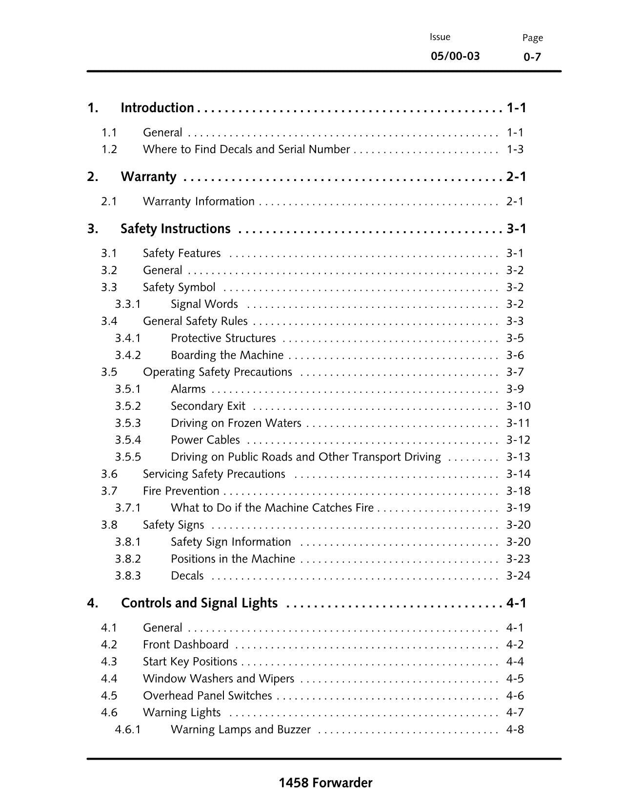 JOHN DEERE 1058 FORWARDER OPERATORS MANUAL #1