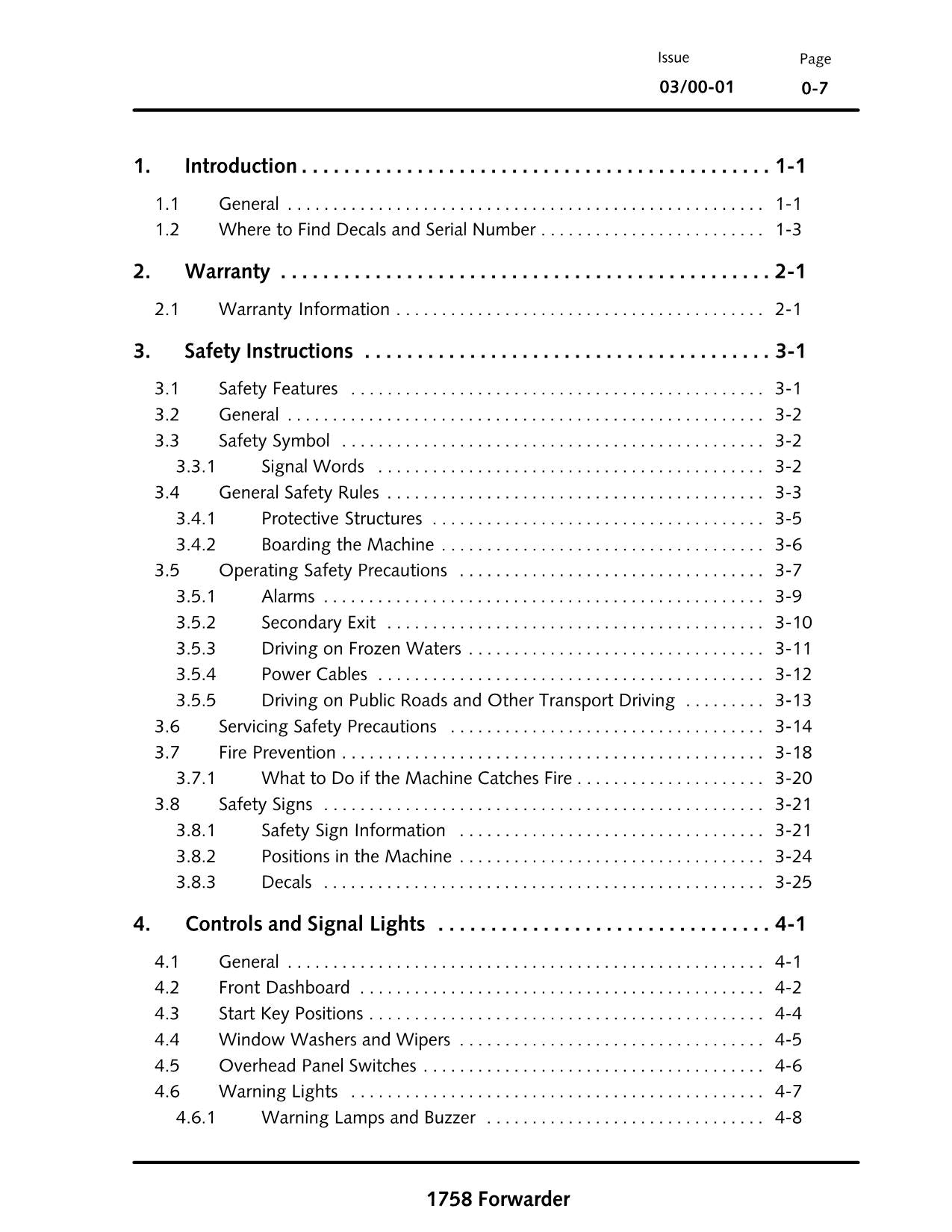 JOHN DEERE 1758 FORWARDER OPERATORS MANUAL