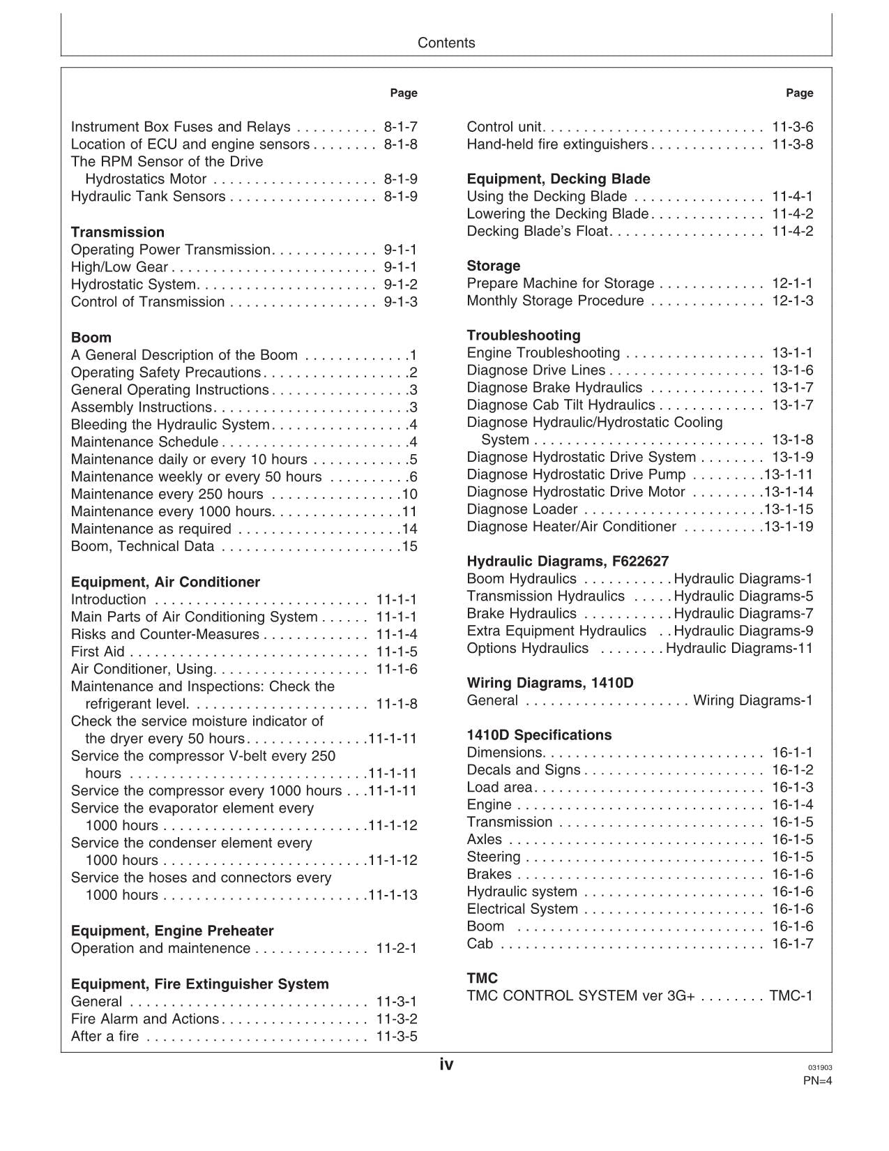 JOHN DEERE 1410D FORWARDER OPERATORS MANUAL #2