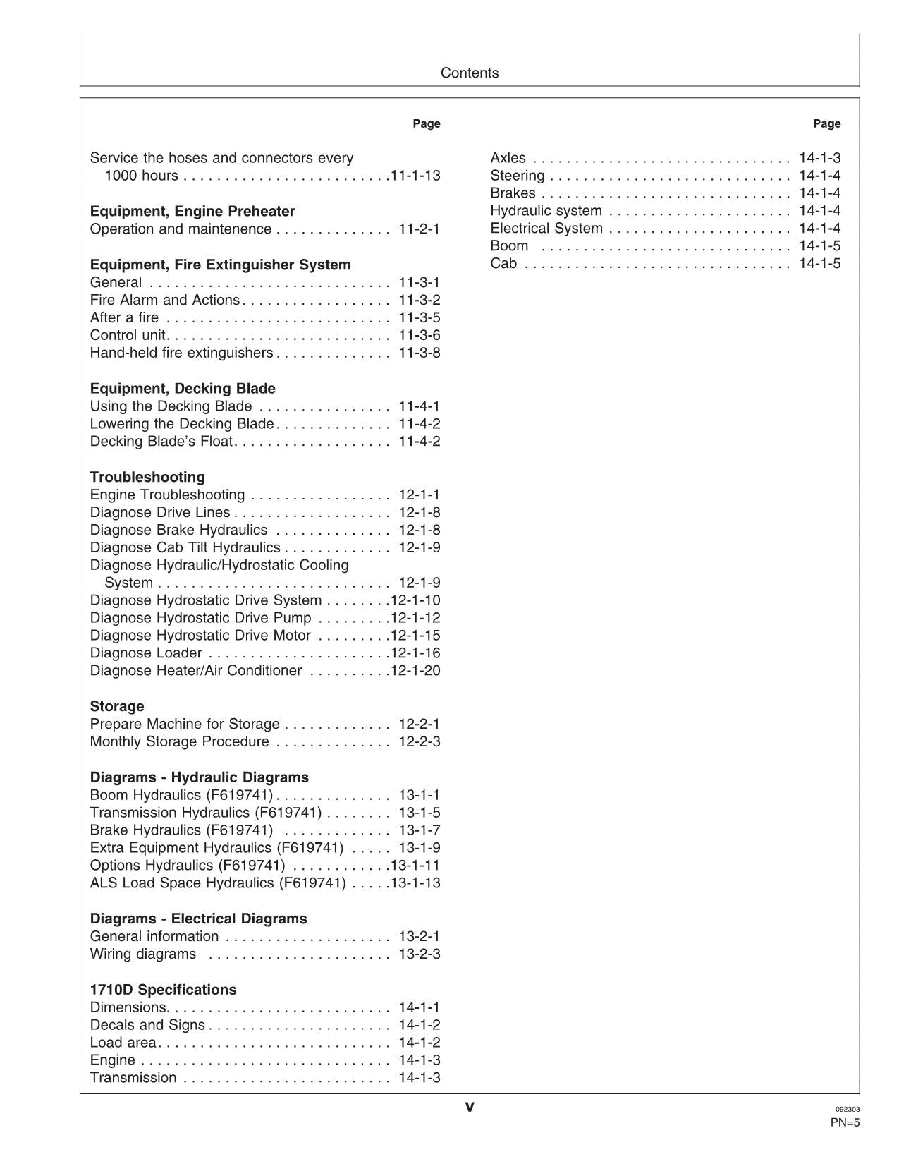 JOHN DEERE 1710D FORWARDER-BETRIEBSHANDBUCH NR. 3