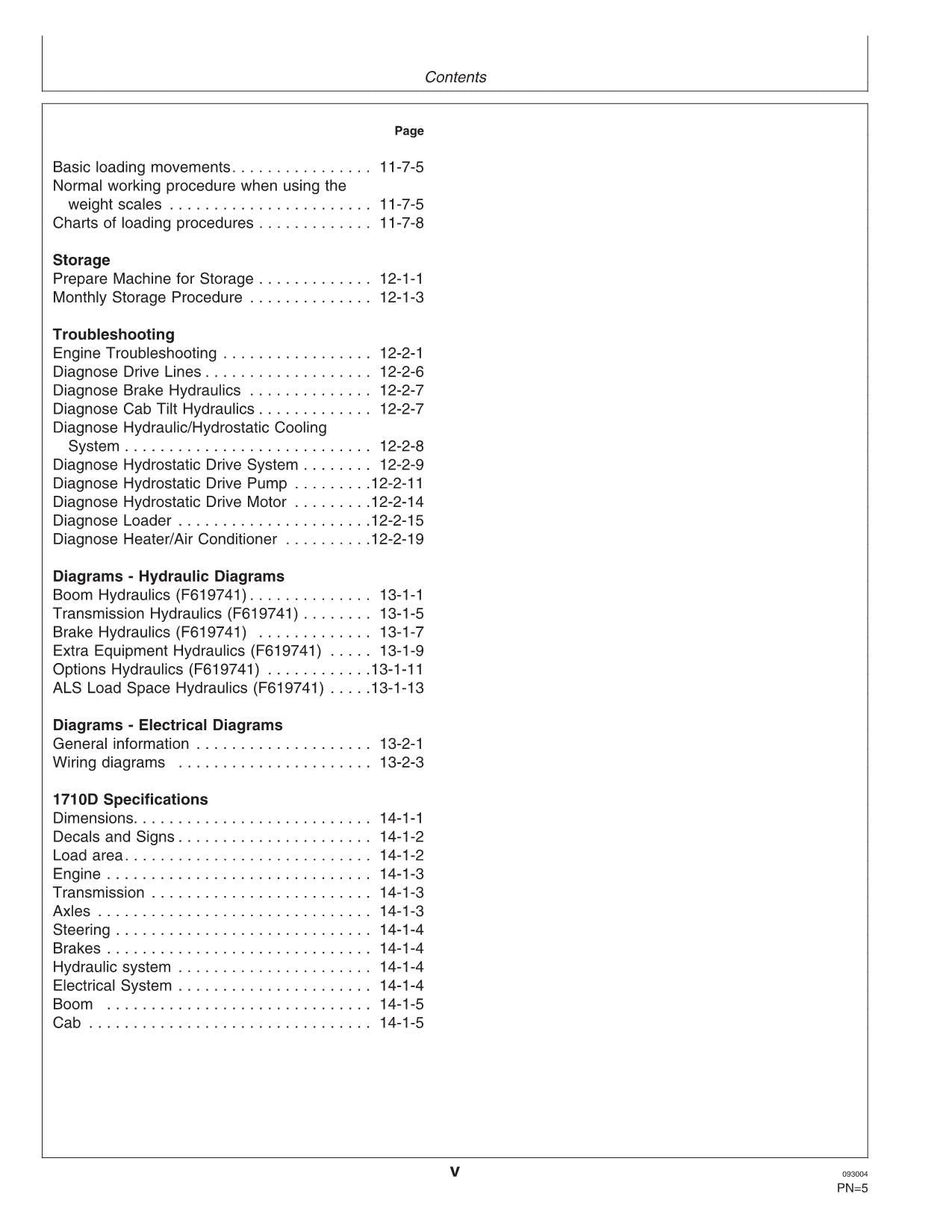 JOHN DEERE 1710D FORWARDER-BETRIEBSHANDBUCH NR. 4