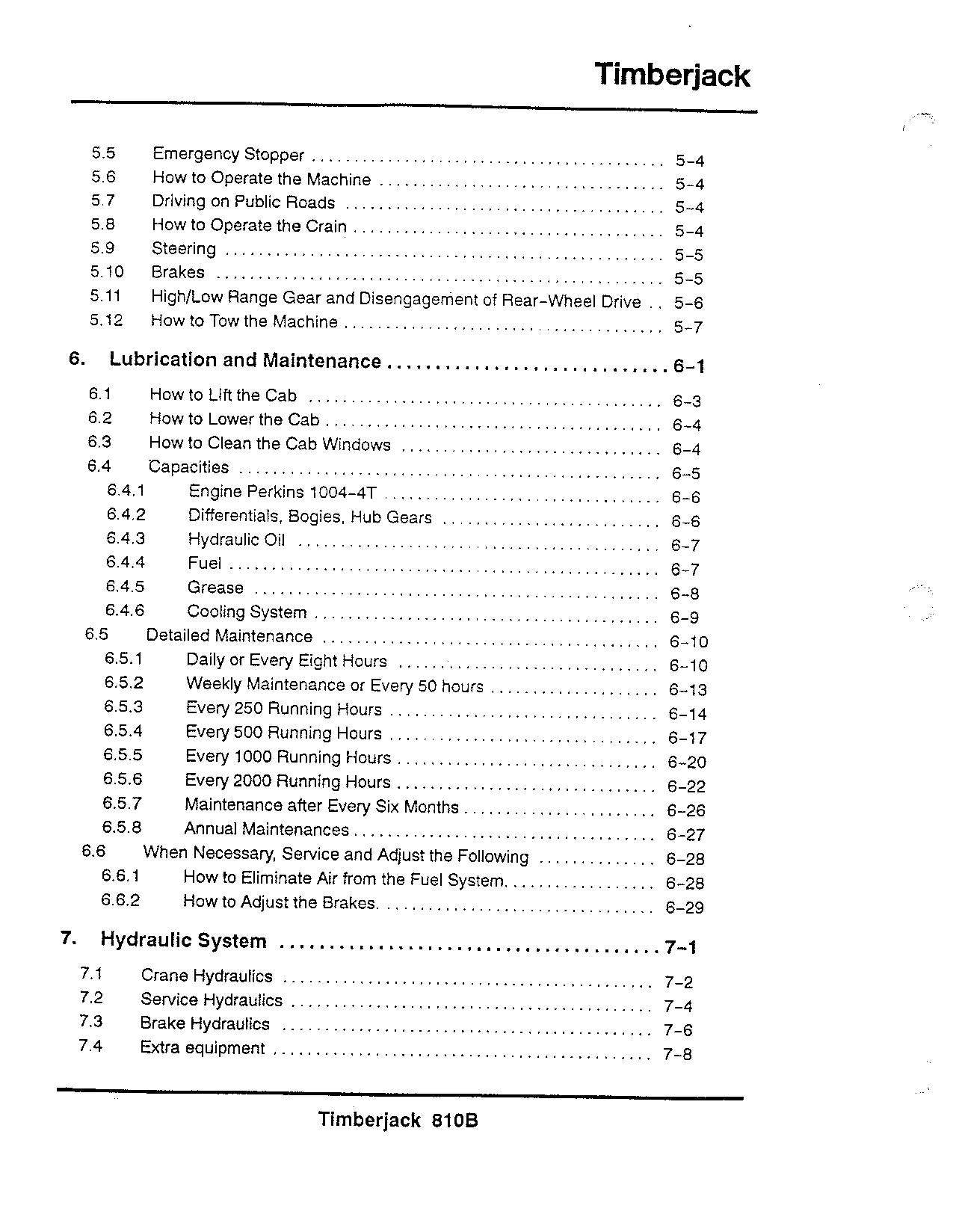 JOHN DEERE 810B FORWARDER OPERATORS MANUAL 8100355-