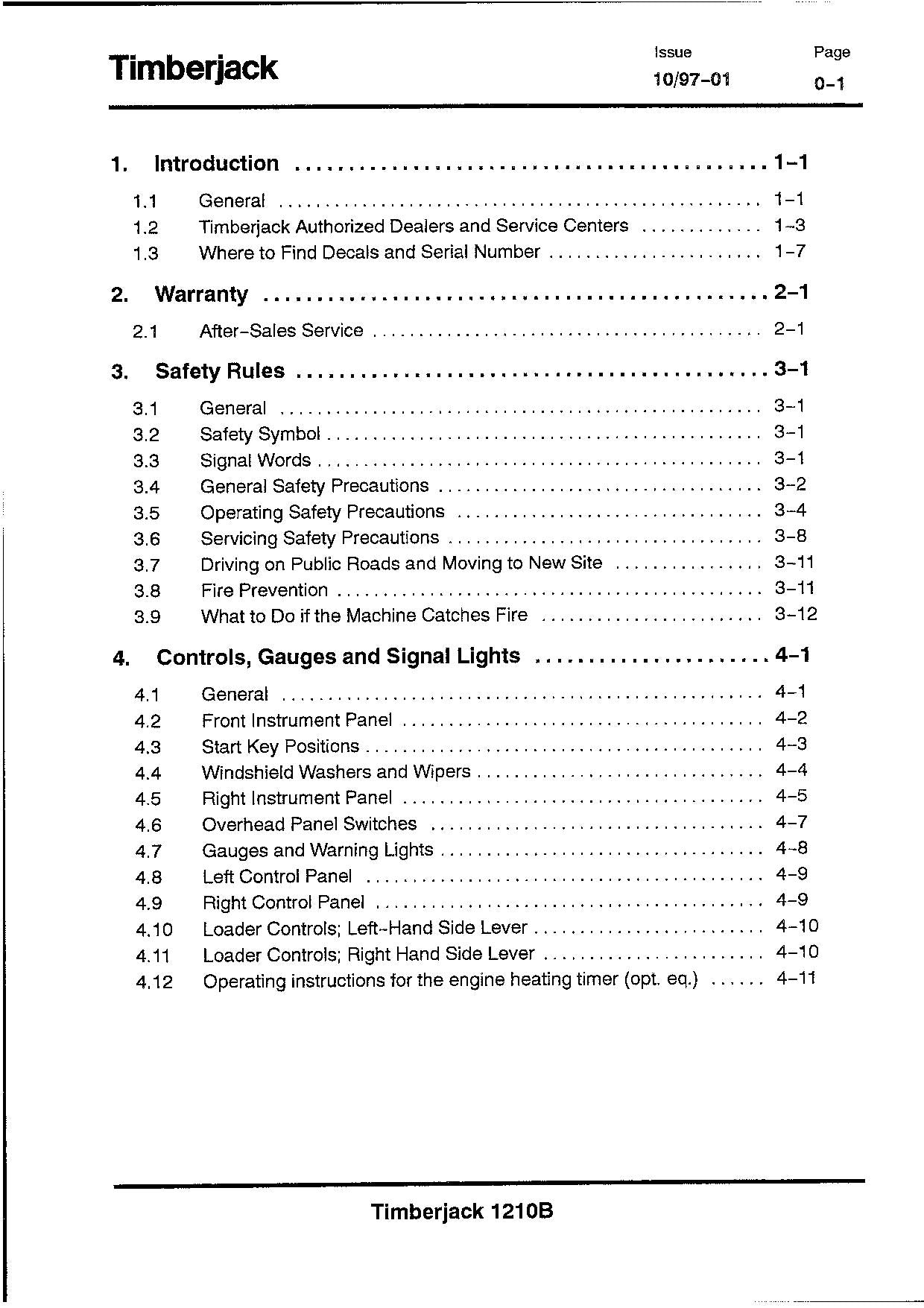 JOHN DEERE 1210B FORWARDER OPERATORS MANUAL