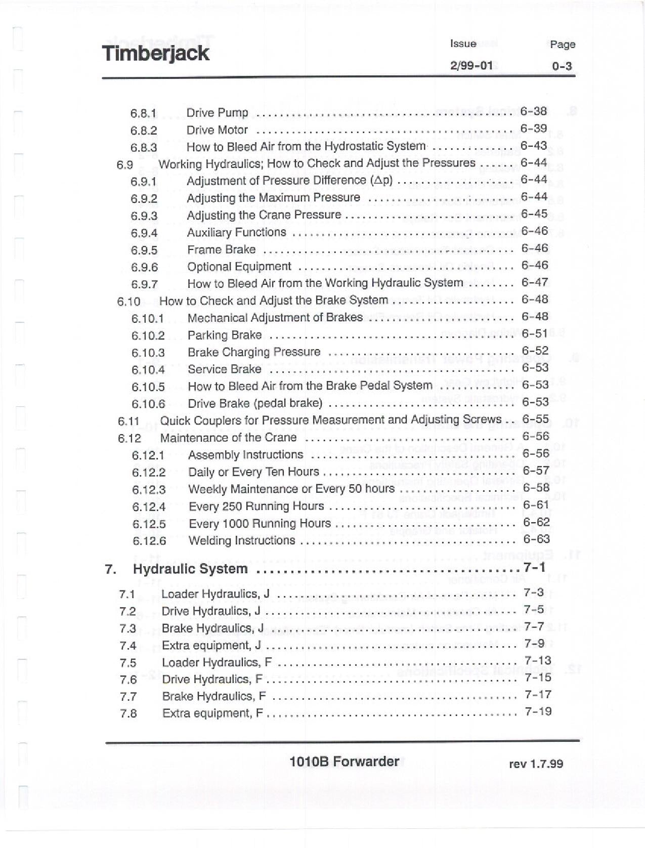 JOHN DEERE 1010B FORWARDER OPERATORS MANUAL #4