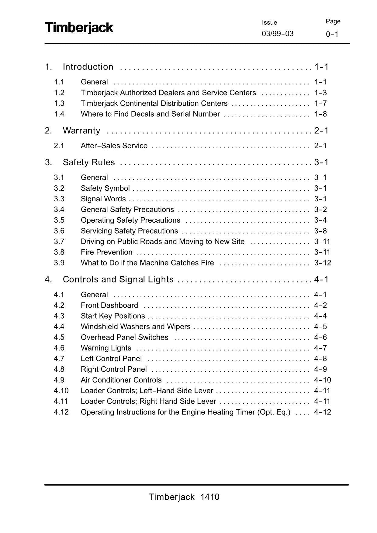 JOHN DEERE 1410 FORWARDER OPERATORS MANUAL #2