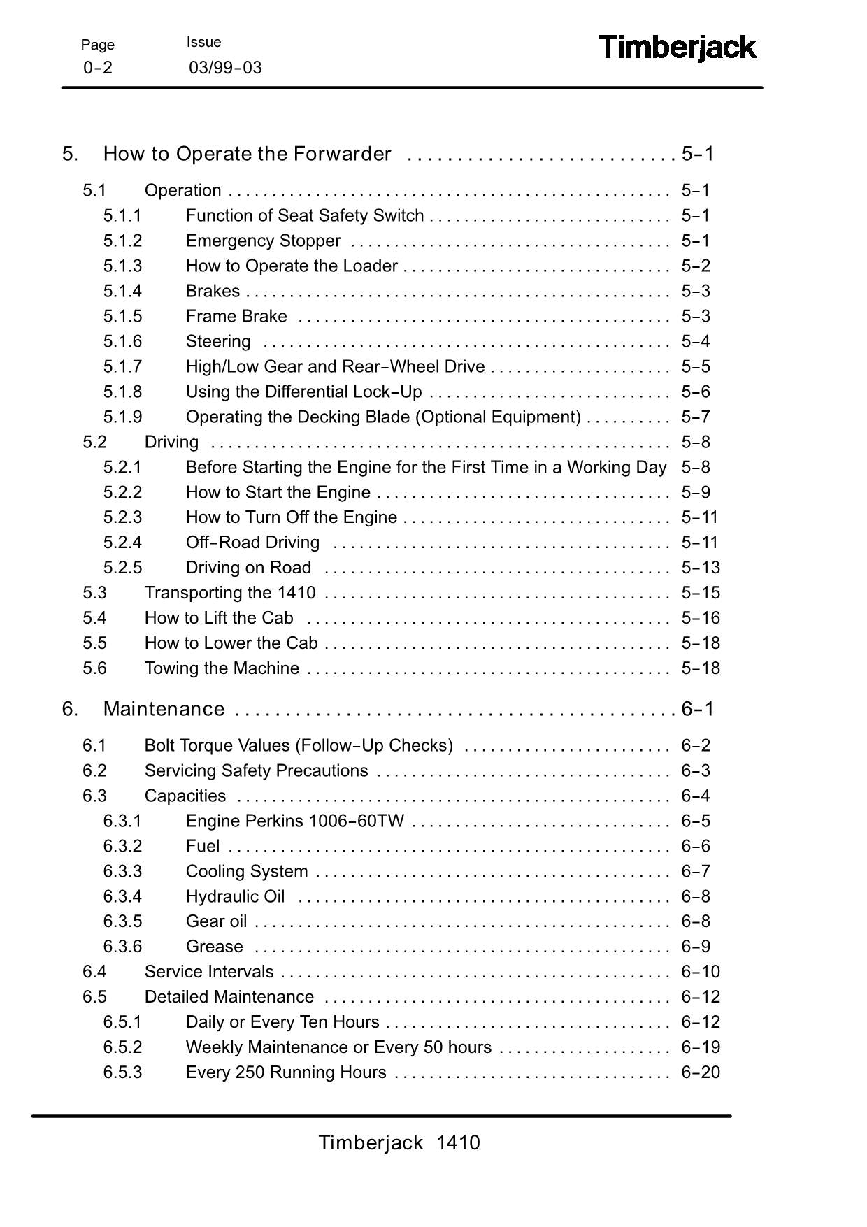 JOHN DEERE 1410 FORWARDER OPERATORS MANUAL #2