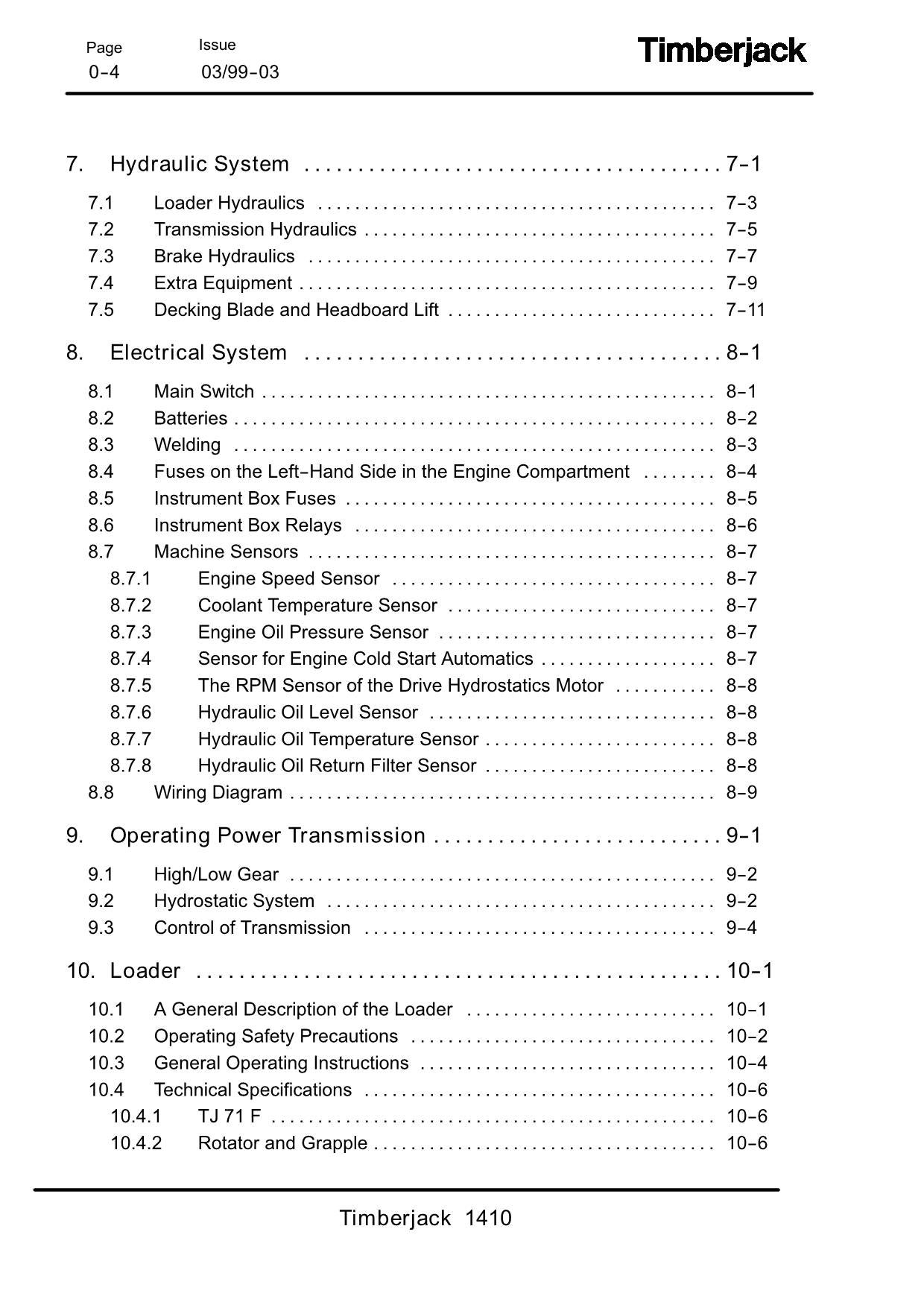 JOHN DEERE 1410 FORWARDER OPERATORS MANUAL #2