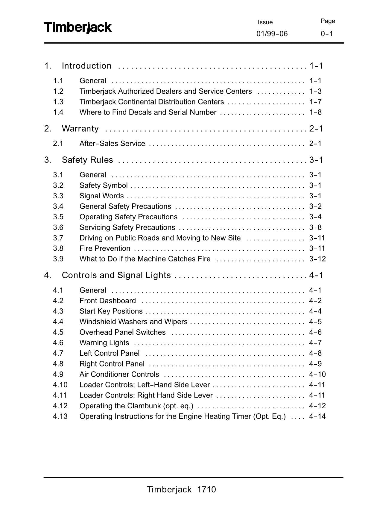 JOHN DEERE 1710 FORWARDER OPERATORS MANUAL #1