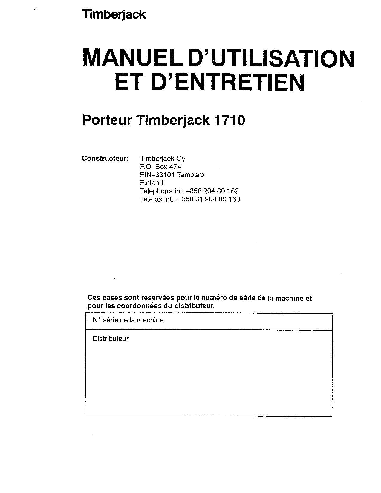 JOHN DEERE 1710 FORWARDER OPERATORS MANUAL #2