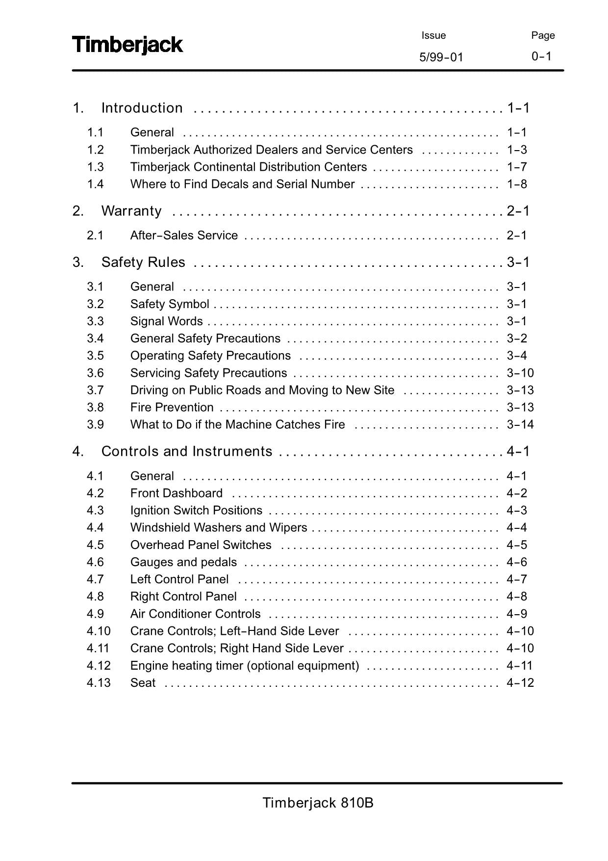 JOHN DEERE 810B FORWARDER OPERATORS MANUAL 17DA0957-