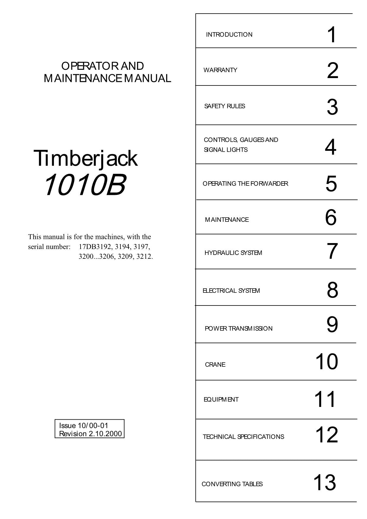 MANUEL D'UTILISATION DU TRANSPORTEUR JOHN DEERE 1010B #5