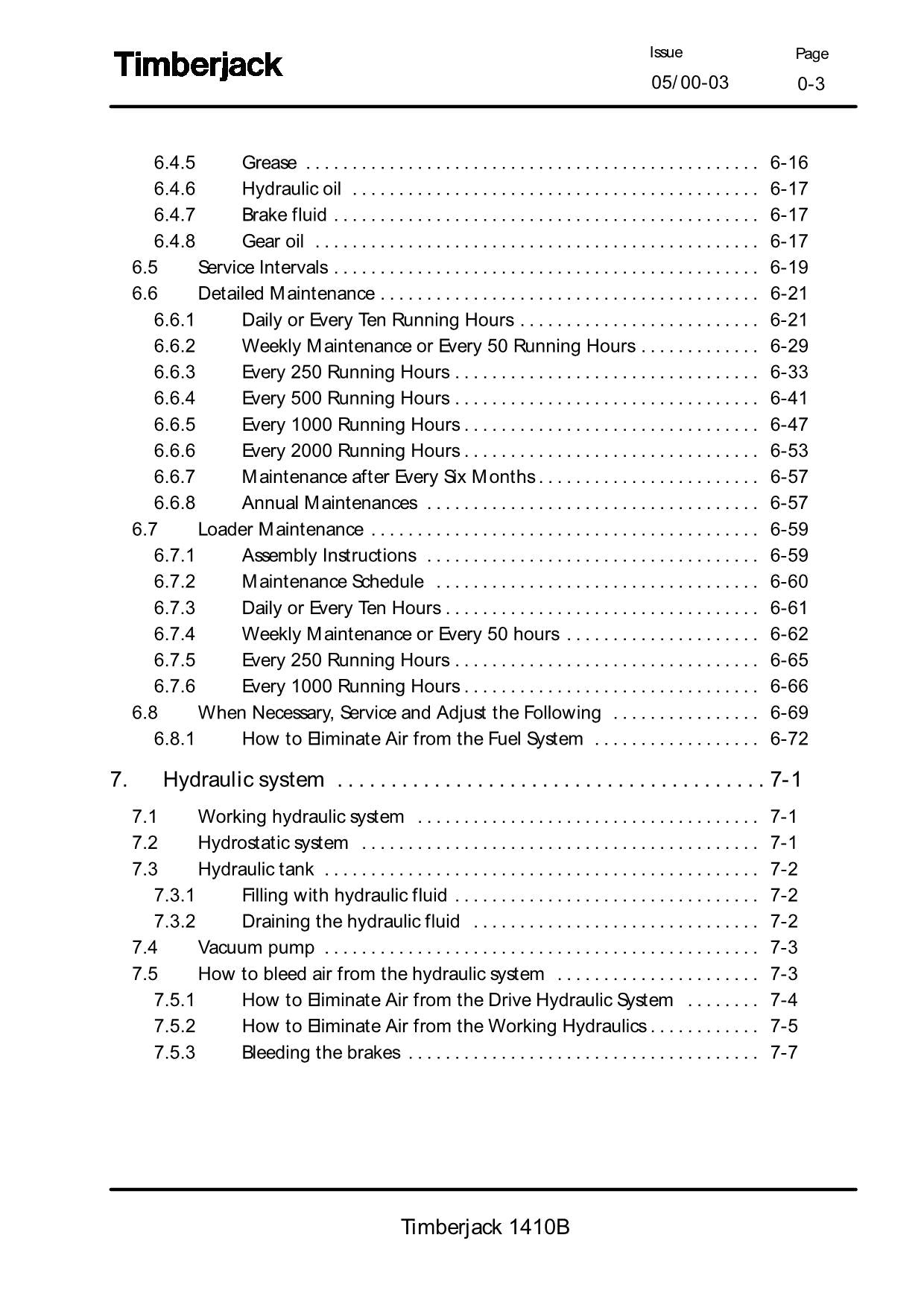 JOHN DEERE 1410B FORWARDER-BETRIEBSHANDBUCH Nr. 1