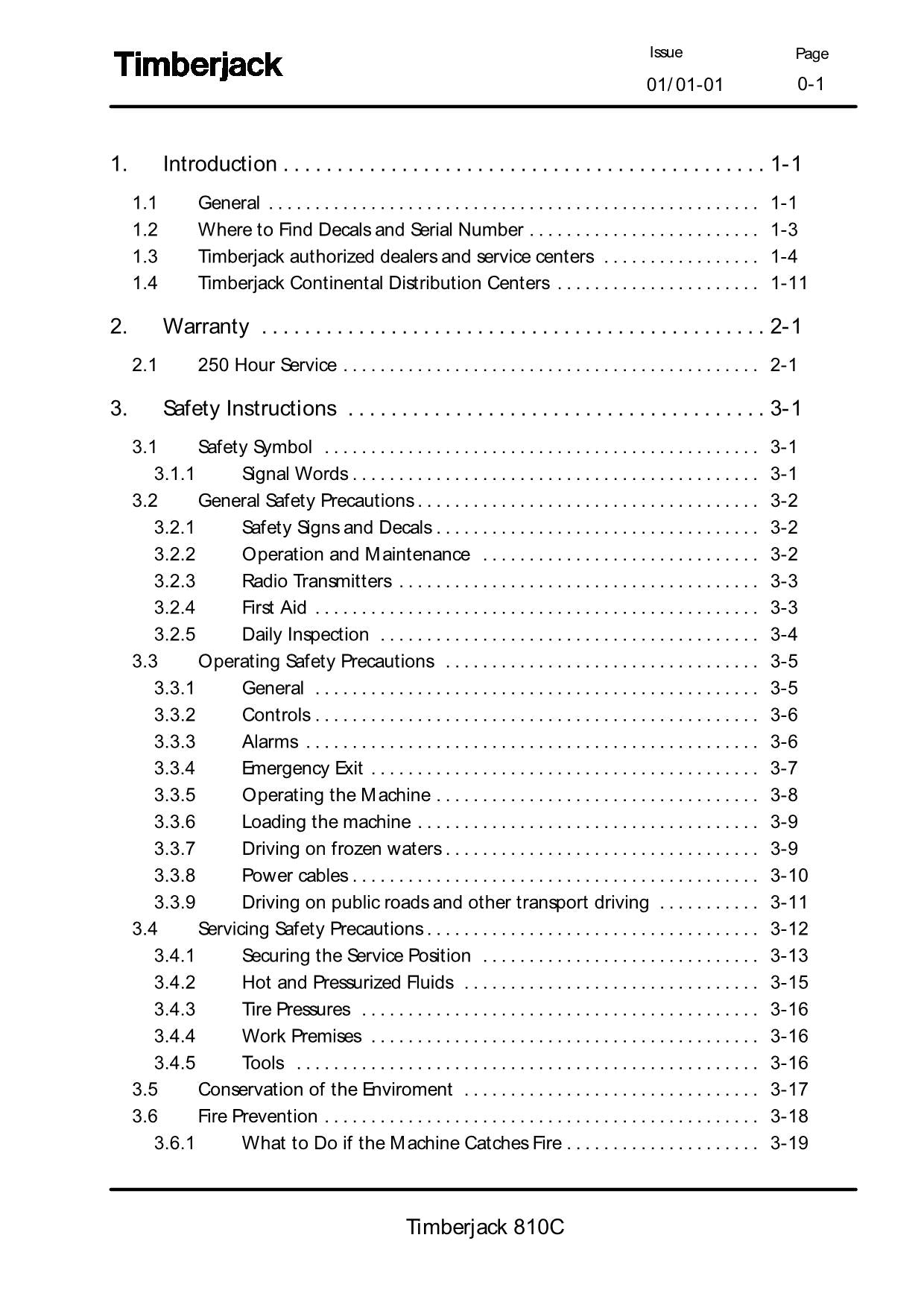 JOHN DEERE 810C FORWARDER OPERATORS MANUAL