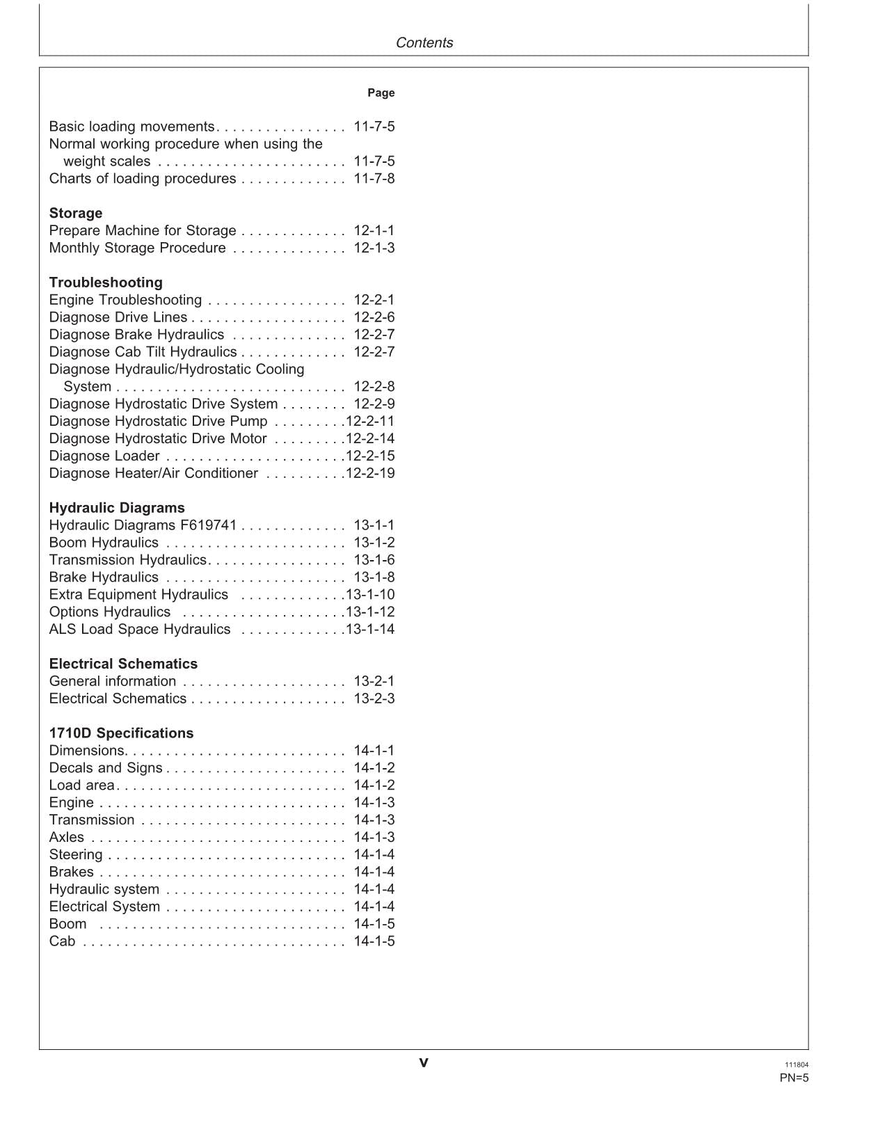 JOHN DEERE 1710D FORWARDER OPERATORS MANUAL #7