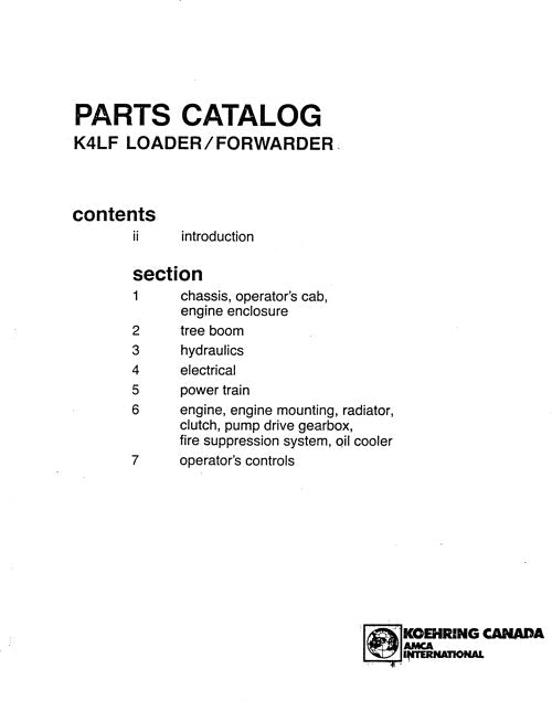 Catalogues de pièces détachées pour chargeuses JOHN DEERE K3LF