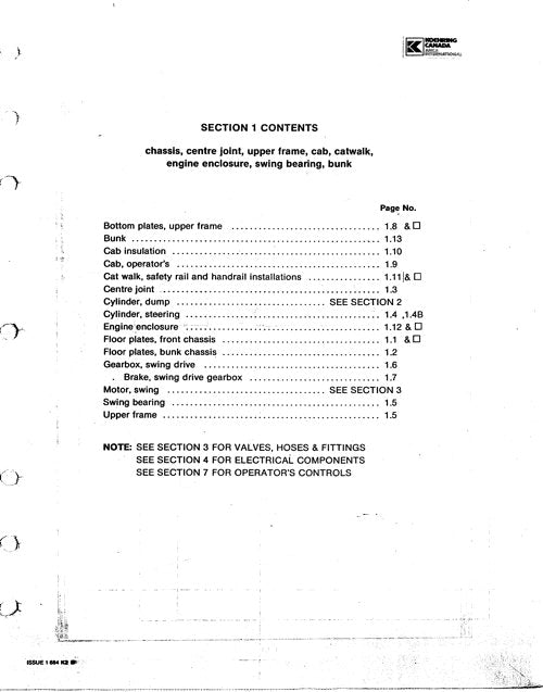 JOHN DEERE K2FF FORWARDER PARTS CATALOG MANUAL