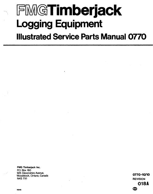 JOHN DEERE 910 933 990 FORWARDER-TEILEKATALOGHANDBUCH