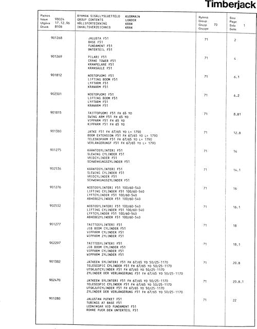 JOHN DEERE 810B FORWARDER PARTS CATALOG MANUAL 40301 AND UP