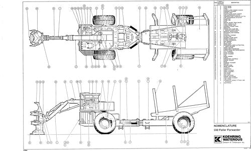 JOHN DEERE 330 FORWARDER PARTS CATALOG MANUAL