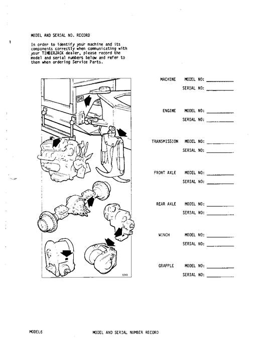 JOHN DEERE 230 FORWARDER PARTS CATALOG MANUAL 798001-798025