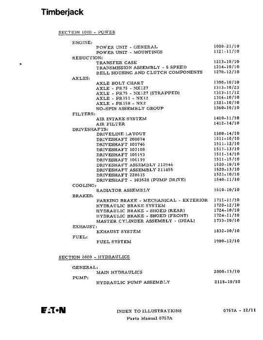 JOHN DEERE 230 FORWARDER PARTS CATALOG MANUAL 787117-788857