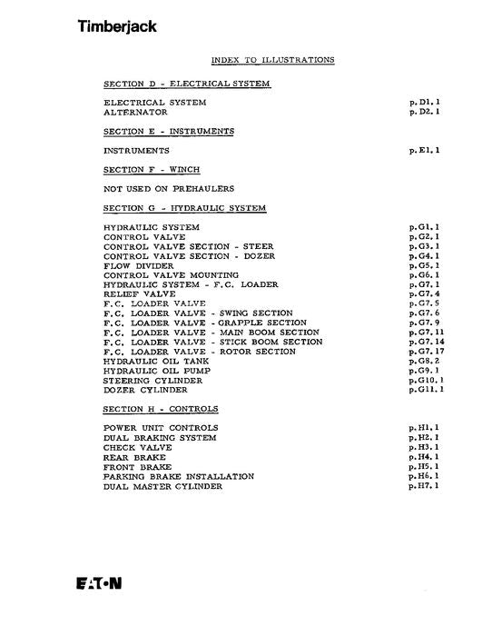 JOHN DEERE 230 FORWARDER PARTS CATALOG MANUAL 787117-788857