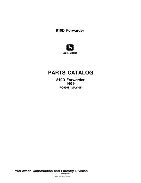 MANUEL DU CATALOGUE DES PIÈCES DU TRANSPORTEUR JOHN DEERE 810D