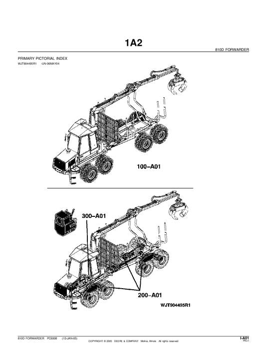 MANUEL DU CATALOGUE DES PIÈCES DU TRANSPORTEUR JOHN DEERE 810D