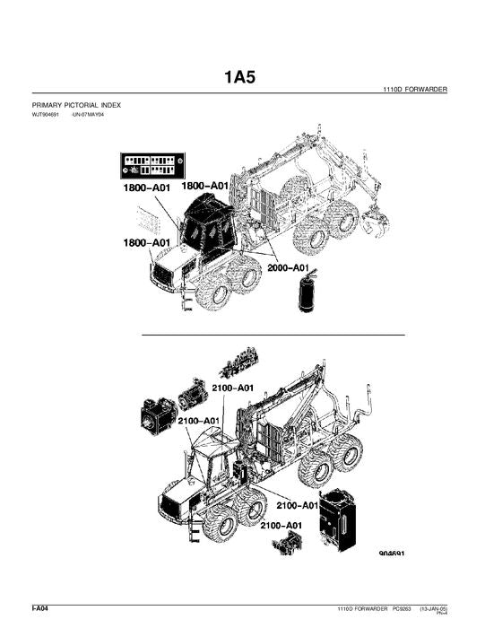 MANUEL DU CATALOGUE DES PIÈCES DU TRANSPORTEUR JOHN DEERE 1110D