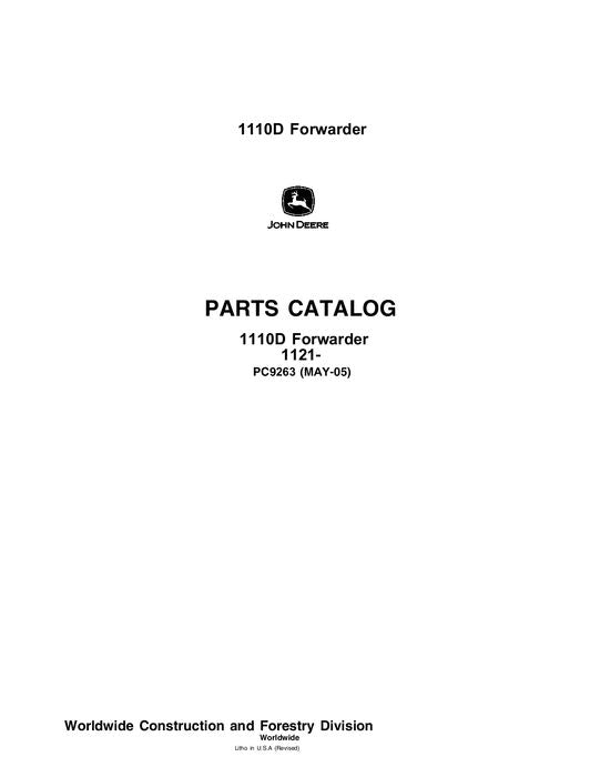 JOHN DEERE 1110D FORWARDER-ERSATZTEILKATALOGHANDBUCH