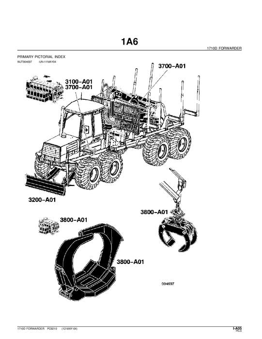 MANUEL DU CATALOGUE DES PIÈCES DU TRANSPORTEUR JOHN DEERE 1110D